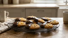 Gingersnaps mit Schoggi: würzige Double-Ginger-Cookies in 12 Minuten gebacken